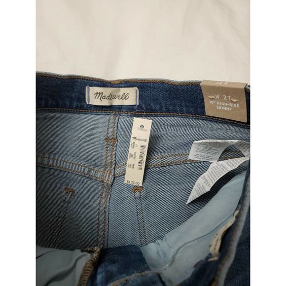 Madewell Women's 10" High-Rise Skinny Jeans in Wendover Wash Size 27 MA616 - Picture 12 of 12